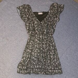 Altar'd State Floral Ruffle Mini Dress